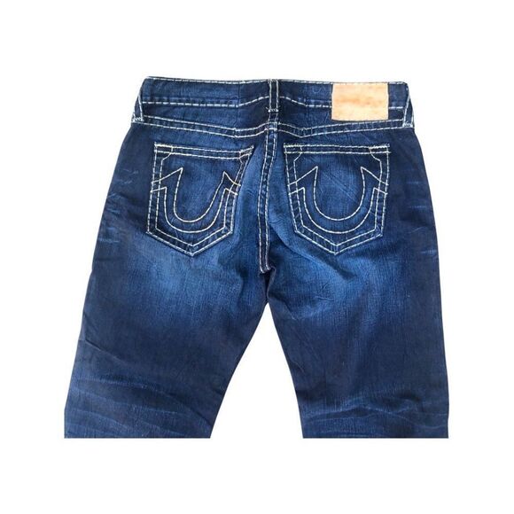 TRUE Religion Jeans Size 38 Faded Tab Blue - Picture 7 of 10
